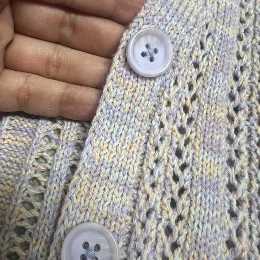 Girl Art Class Lavender Knit Cardigan